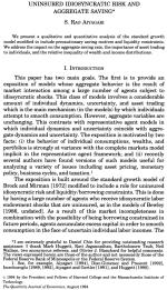 UNINSURED IDIOSYNCRATIC RISK AND AGGREGATE SAVING*