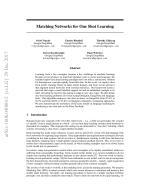 Matching Networks for One Shot Learning