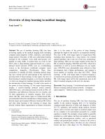 Overview of deep learning in medical imaging