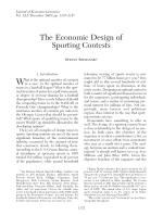 The Economic Design of Sporting Contests