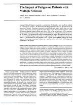 The Impact of Fatigue on Patients with Multiple Sclerosis