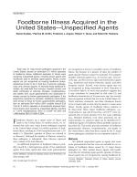 Foodborne Illness Acquired in the United States—Unspecified Agents
