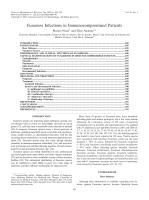 Fusarium Infections in Immunocompromised Patients