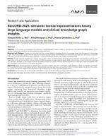 BioLORD-2023: semantic textual representations fusing large language models and clinical knowledge graph insights