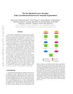 The One Hundred Layers Tiramisu: Fully Convolutional DenseNets for Semantic Segmentation