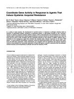 Coordinate Gene Activity in Response to Agents That Induce Systemic Acquired Resistance