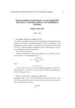 SINGULARITIES IN BOUNDARY VALUE PROBLEMS AND EXACT CONTROLLABILITY OF HYPERBOLIC SYSTEMS