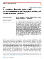 A restricted dynamic surface self-reconstruction toward high-performance of direct seawater oxidation