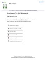 Regulation of circRNA biogenesis