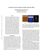 Deep Recurrent Q-Learning for Partially Observable MDPs