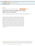 Quantum-chemical insights from deep tensor neural networks