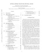 OPTICAL DIPOLE TRAPS FOR NEUTRAL ATOMS