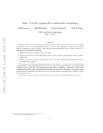 Julia: A fresh approach to numerical computing