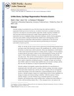 Unlike Bone, Cartilage Regeneration Remains Elusive
