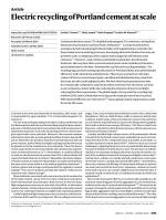Electric recycling of Portland cement at scale