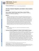 The Role of Emotion Regulation and Children's Early Academic Success