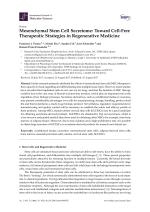 Mesenchymal Stem Cell Secretome: Toward Cell-Free Therapeutic Strategies in Regenerative Medicine