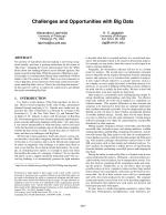 Challenges and Opportunities with Big Data
