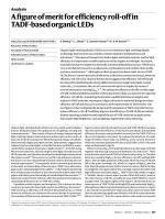 A figure of merit for efficiency roll-off in TADF-based organic LEDs