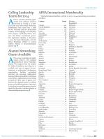 APSA International Membership