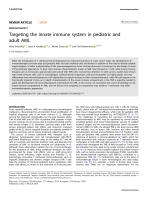 Targeting the innate immune system in pediatric and adult AML