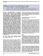 Adhesion molecules and inflammatory injury