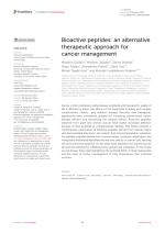Bioactive peptides: an alternative therapeutic approach for cancer management