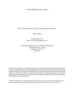 Health, Inequality, and Economic Development