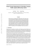 Robust Prompt Optimization for Defending Language Models Against Jailbreaking Attacks