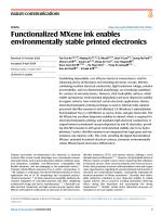 Functionalized MXene ink enables environmentally stable printed electronics