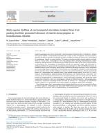Multi-species biofilms of environmental microbiota isolated from fruit packing facilities promoted tolerance of Listeria monocytogenes to benzalkonium chloride