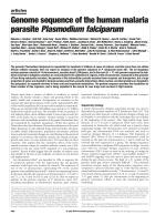 Genome sequence of the human malaria parasite Plasmodium falciparum