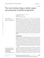 The role of surface charge in cellular uptake and cytotoxicity of medical nanoparticles