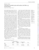 Statistics Notes Analysing controlled trials with baseline and follow up measurements