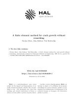 A finite element method for crack growth without remeshing