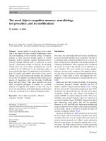 The novel object recognition memory: neurobiology, test procedure, and its modifications