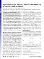 Continuous inertial focusing, ordering, and separation of particles in microchannels