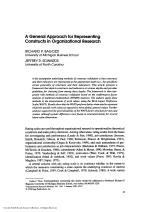 A General Approach for Representing Constructs in Organizational Research
