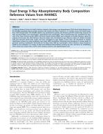 Dual Energy X-Ray Absorptiometry Body Composition Reference Values from NHANES