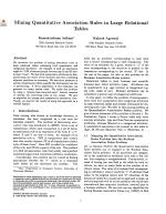 Mining Quantitative Association Rules in Large Relational Tables