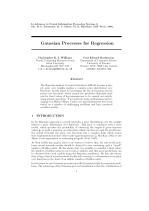 Gaussian Processes for Regression