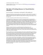 The Role of Working Memory in Visual Selective Attention