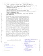 Many-Body Localization in the Age of Classical Computing