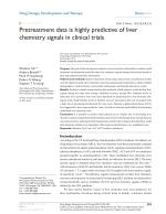 Pretreatment data is highly predictive of liver chemistry signals in clinical trials