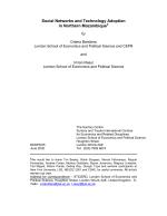 Social Networks and Technology Adoption in Northern Mozambique