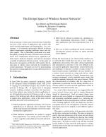 The Design Space of Wireless Sensor Networks
