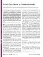 Statistical significance for genomewide studies
