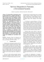 Services Integration in Tanzania e-Government Systems