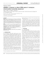 ARWEN: a program to detect tRNA genes in metazoan mitochondrial nucleotide sequences