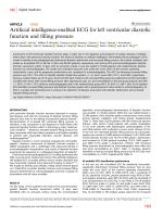 Artificial intelligence-enabled ECG for left ventricular diastolic function and filling pressure
